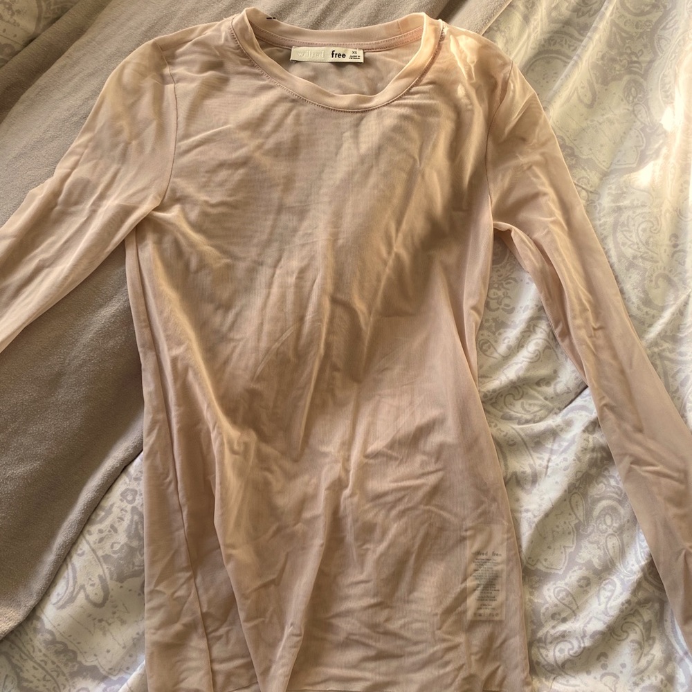 Aritzia sheer long sleeved-top